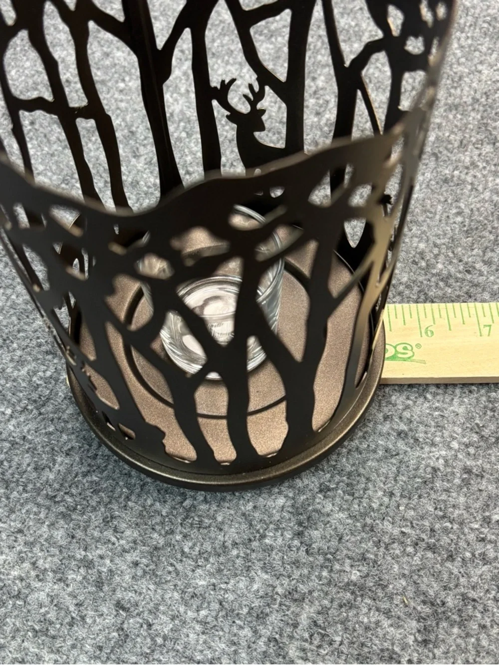 PartyLite Woodland Light Candle Sleeve P91215 Metal Holder Rustic Deer Retired - Picture 12 of 14